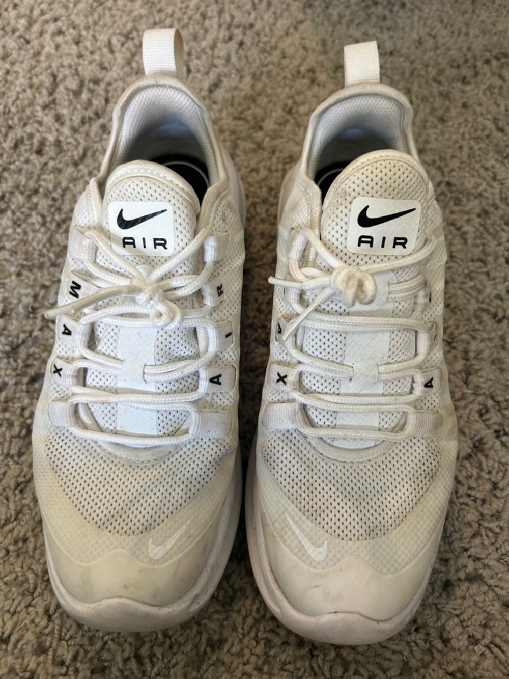 Nike White Mesh Air Athletic Sneakers